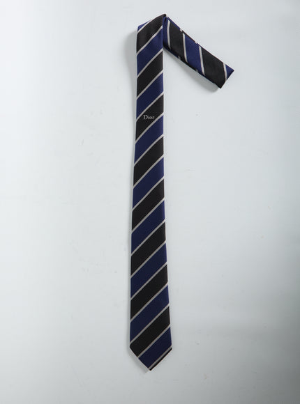 Dior Homme Dior Diagonal Stripe Tie QT Black