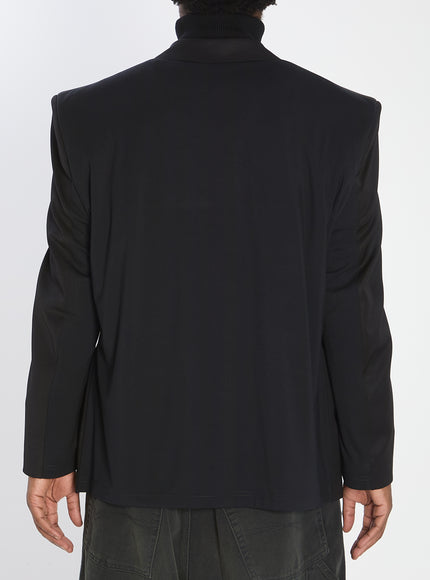 Balenciaga Tailored Jacket In Twill And Jersey