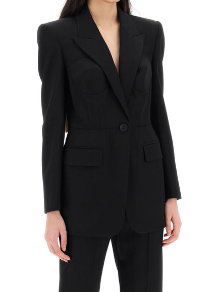 Alexander Mcqueen fitted jacket with bustier details