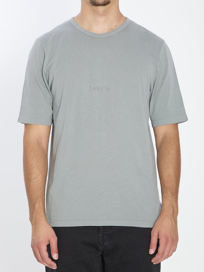 Saint Laurent Craw Neck T-shirt Grey