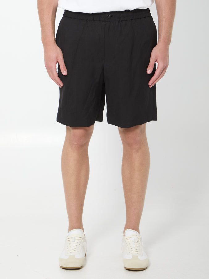 Ami Paris Elasticated Waist Shorts Black