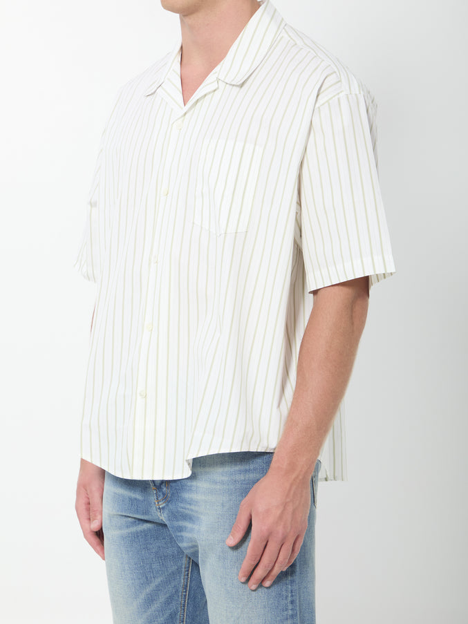 Ami Paris Striped Boxy Shirt