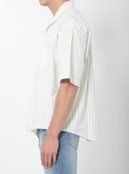 Ami Paris Striped Boxy Shirt