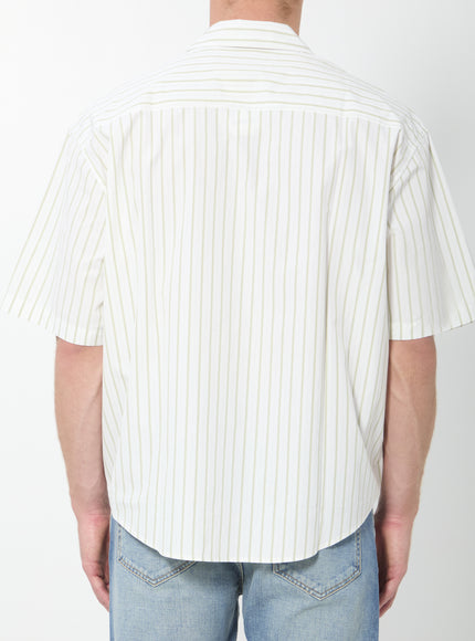 Ami Paris Striped Boxy Shirt