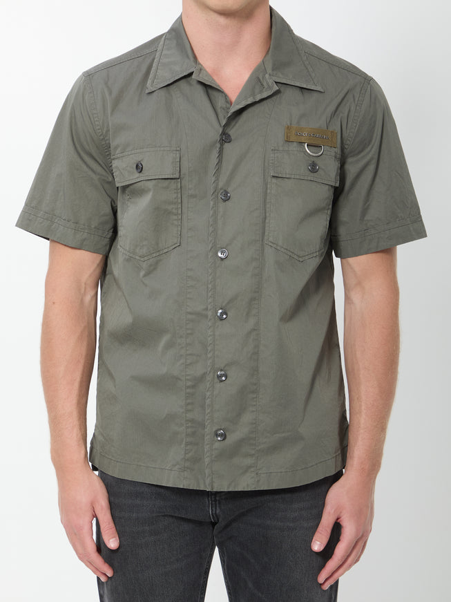Dolce & Gabbana Military Green Cotton Shirt Green
