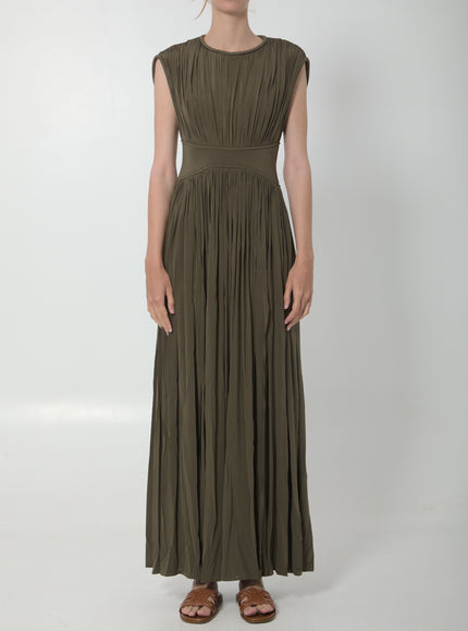 Zimmermann Luna Column Dress Green