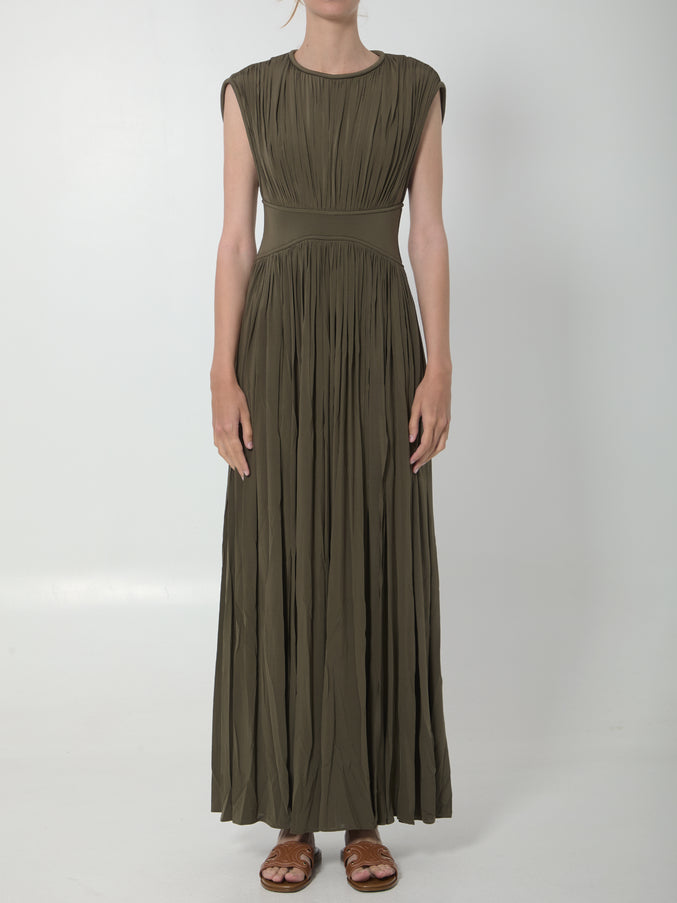 Zimmermann Luna Column Dress Green
