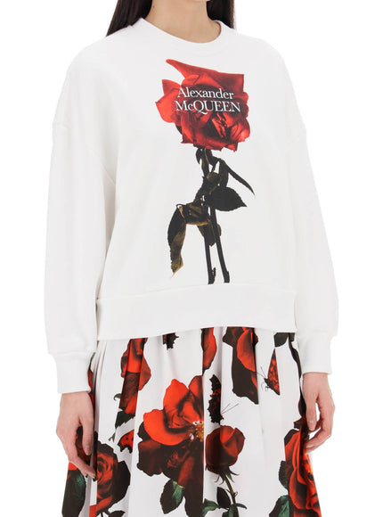 Alexander Mcqueen shadow rose sweatshirt