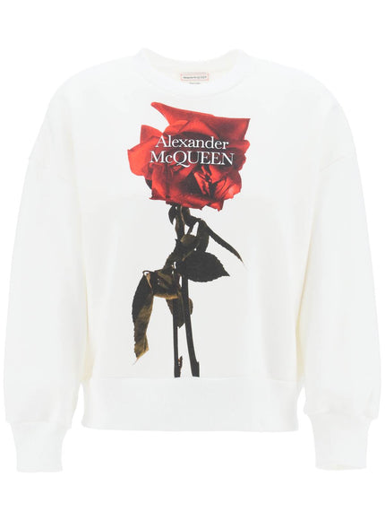 Alexander Mcqueen shadow rose sweatshirt