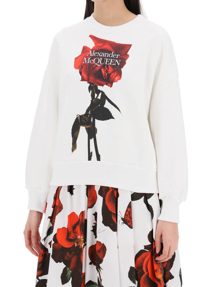 Alexander Mcqueen shadow rose sweatshirt