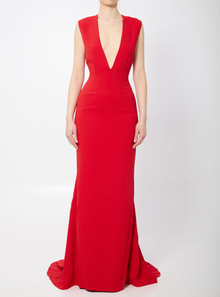 Solace London Althea Maxi Dress Red