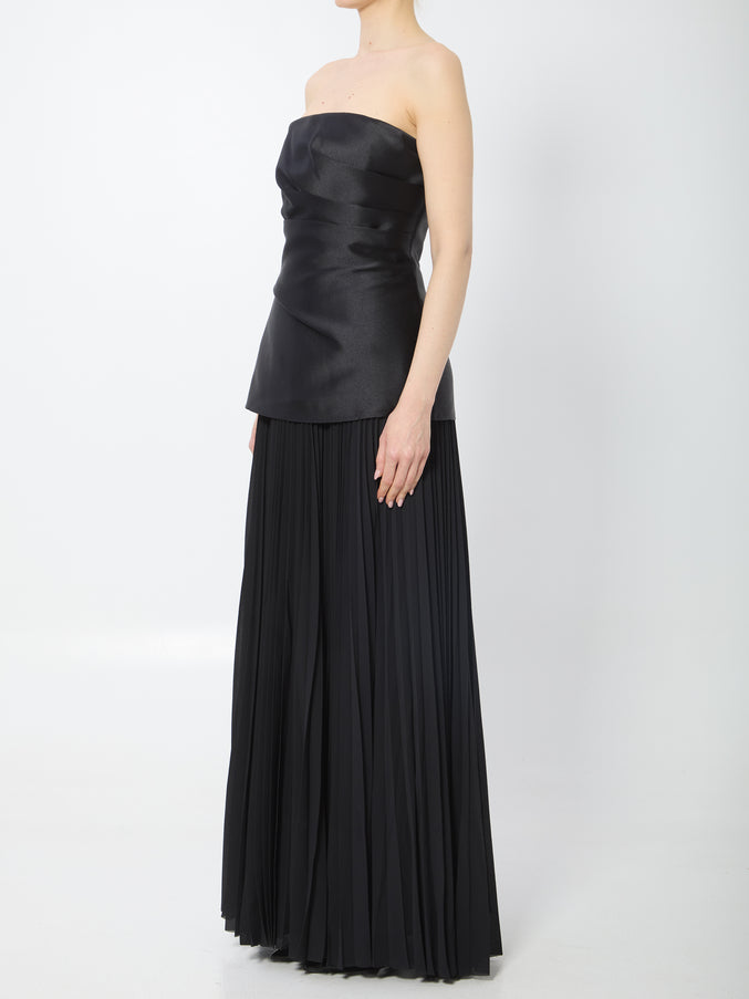 Solace London Claudette Pleated Maxi Gown