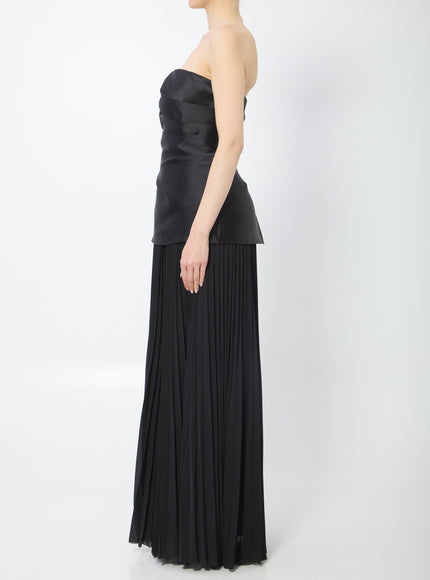 Solace London Claudette Pleated Maxi Gown