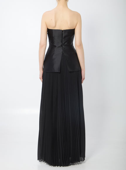 Solace London Claudette Pleated Maxi Gown