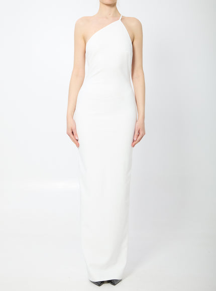 Solace London Alexandra One-Shoulder Maxi Dress White