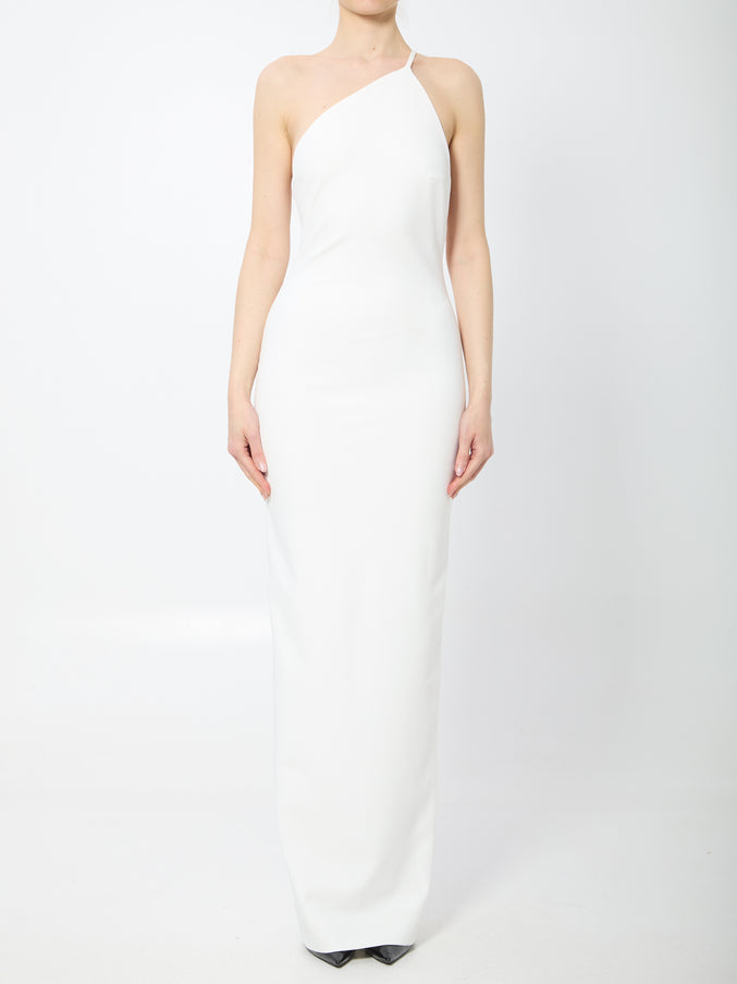 Solace London Alexandra One-Shoulder Maxi Dress White