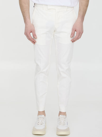 Pt Torino Cotton Trousers White