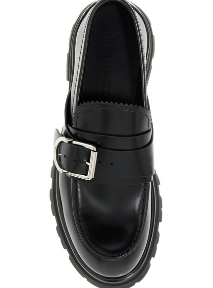 Alexander Mcqueen brushed leather wander loafers for