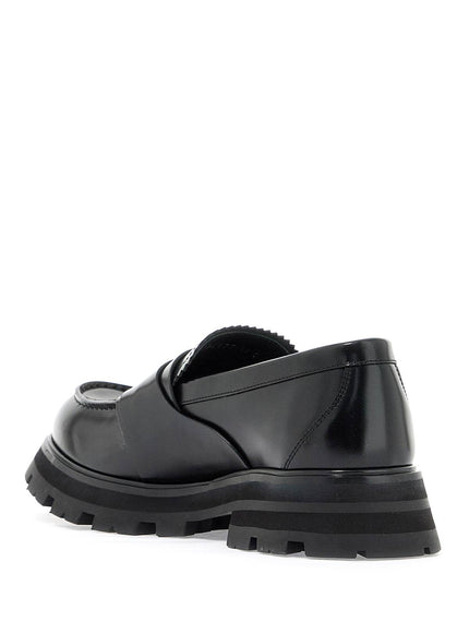 Alexander Mcqueen brushed leather wander loafers for