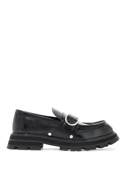 Alexander Mcqueen brushed leather wander loafers for