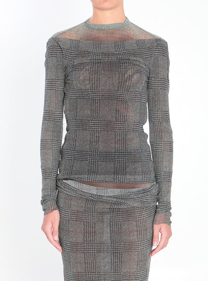 Jean Paul Gaultier Body Shadow And Prince Of Wales Top Grey