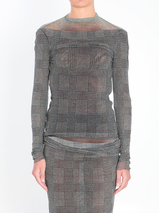 Jean Paul Gaultier Body Shadow And Prince Of Wales Top Grey