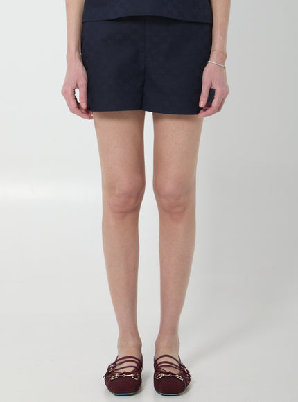 Gucci Gg Fabric Shorts Blue