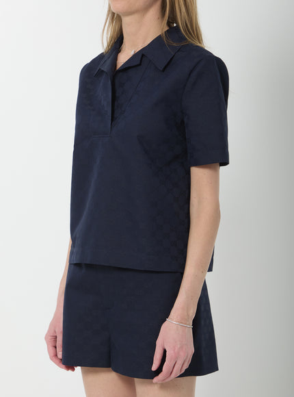 Gucci Gg Cotton Gabardine Top