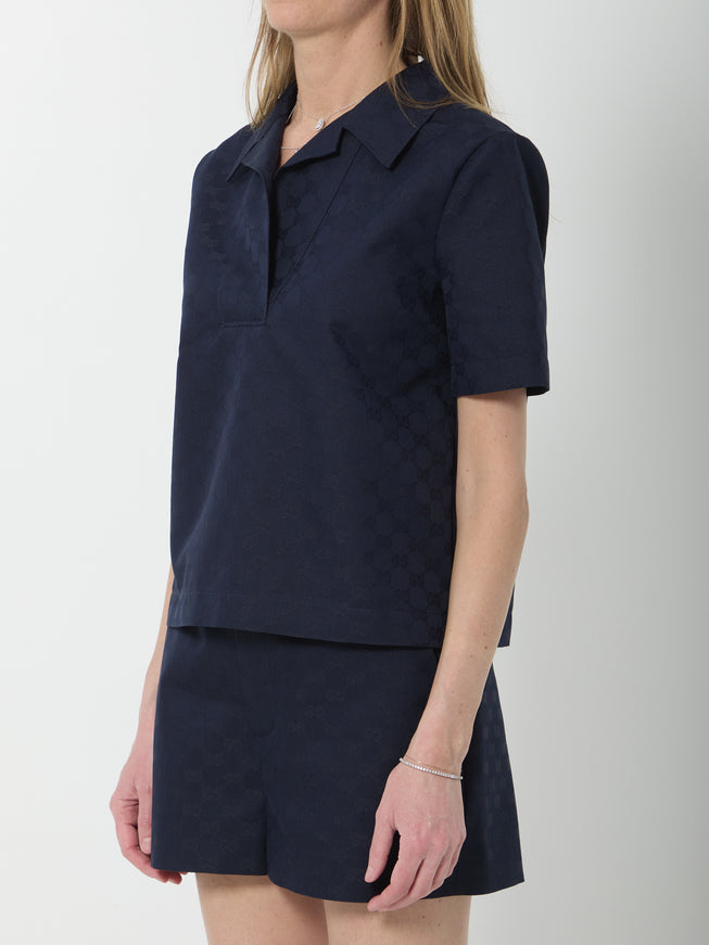 Gucci Gg Cotton Gabardine Top