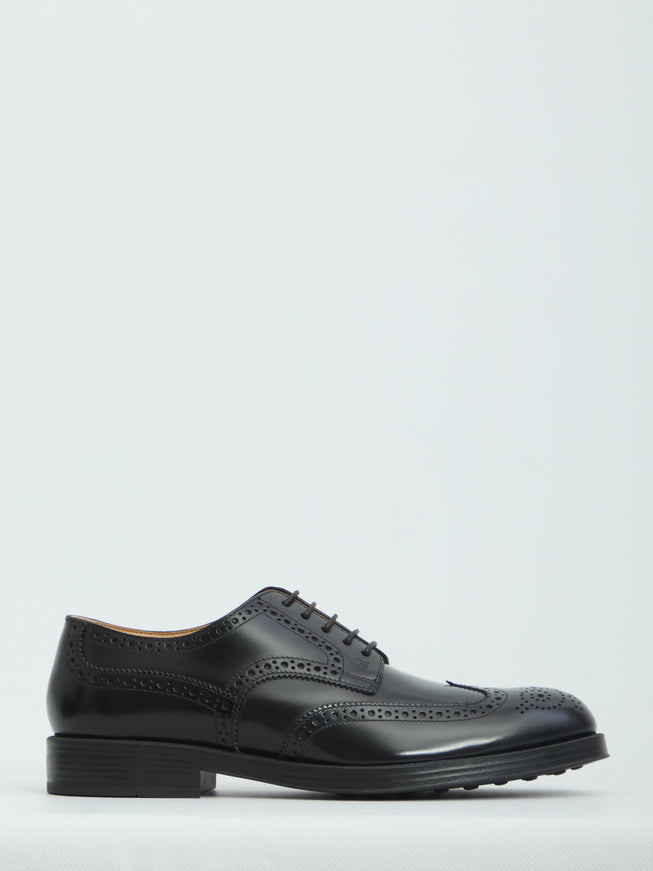 Tod's Laced Up Shoes With Perforations Black