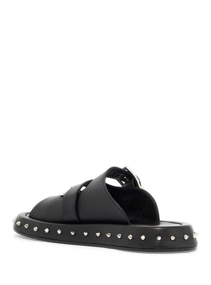 Alexander Mcqueen leather punk slides for ed