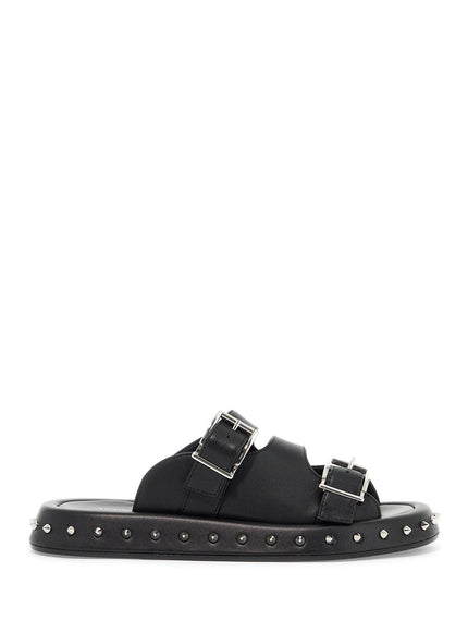 Alexander Mcqueen leather punk slides for ed