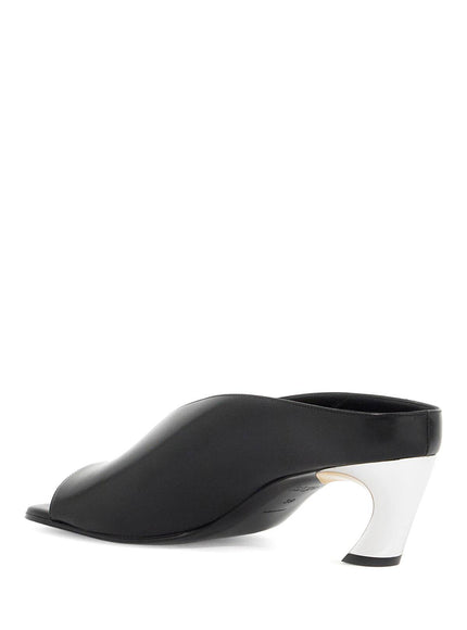 Alexander McQueen Armadillo Leather Comma-Heel Mules