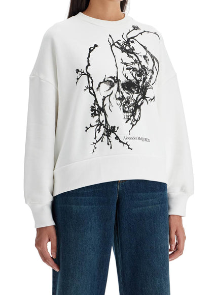 Alexander Mcqueen boxy cherry blossom skull sweat