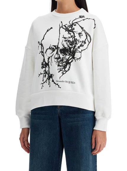 Alexander Mcqueen boxy cherry blossom skull sweat