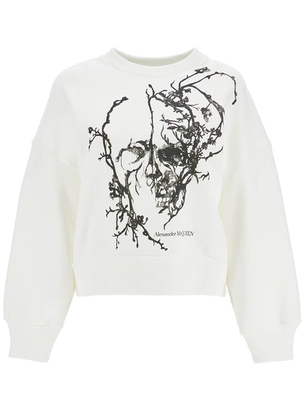 Alexander Mcqueen boxy cherry blossom skull sweat