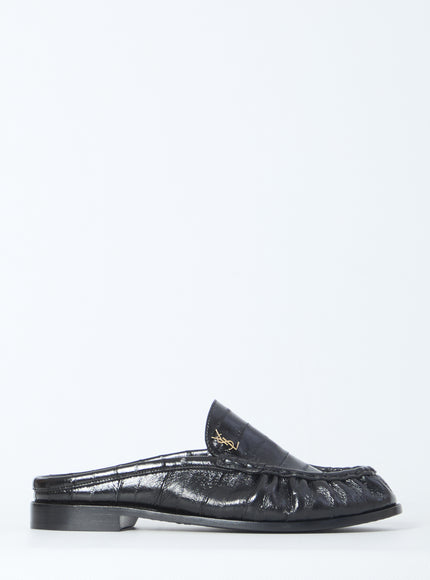 Saint Laurent Le Loafer Loafers In Eel Skin Black