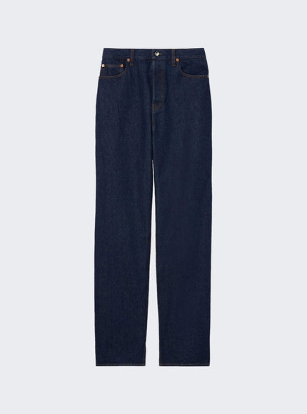 Gucci Men's Baggy Jeans In Dark Blue