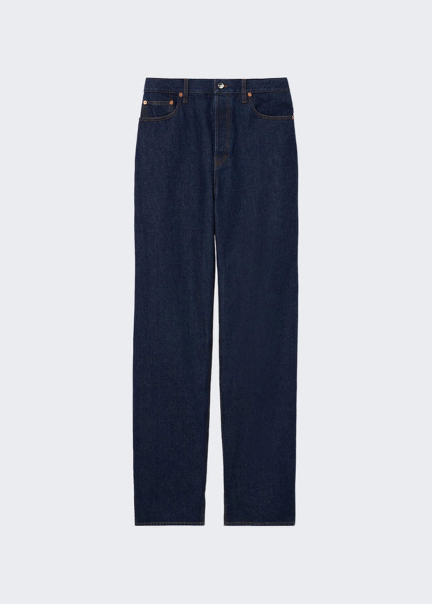 Gucci Men's Baggy Jeans In Dark Blue