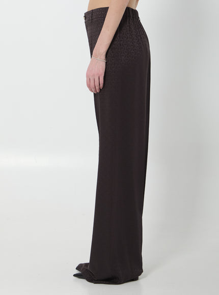 Gucci Silk Jacquard Pant With Horsebit