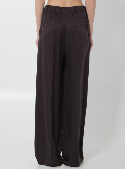 Gucci Silk Jacquard Pant With Horsebit