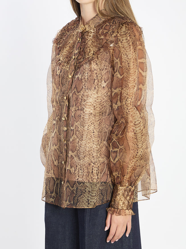 Zimmermann Hypnotic Smocked Blouse