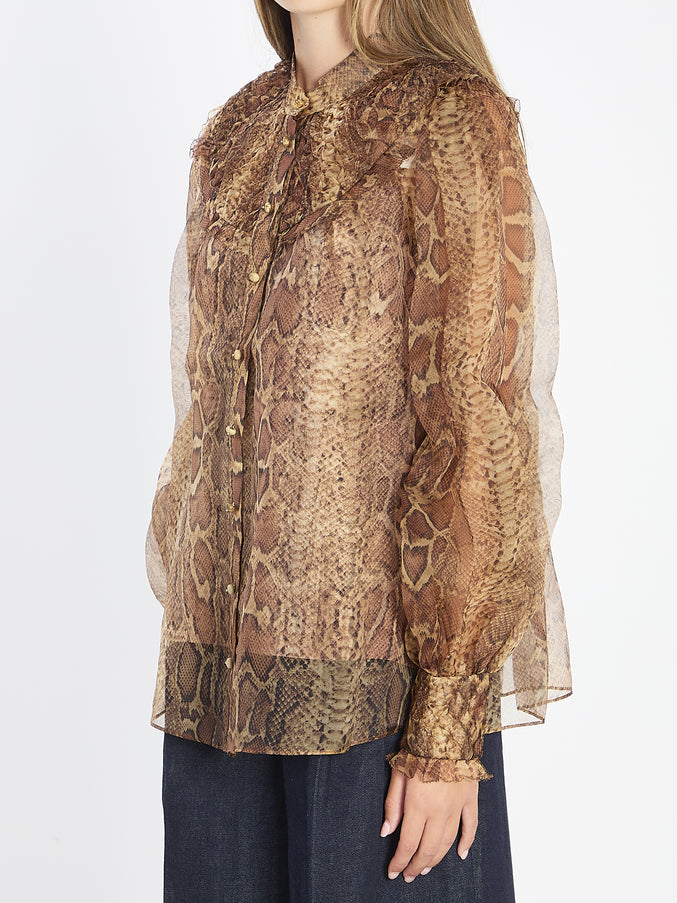 Zimmermann Hypnotic Smocked Blouse