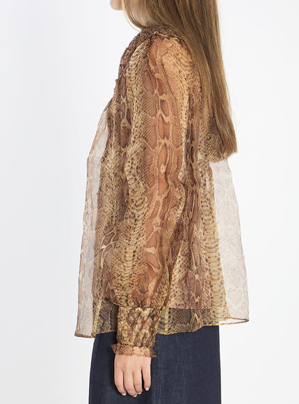 Zimmermann Hypnotic Smocked Blouse
