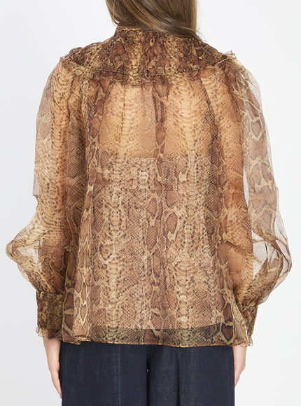 Zimmermann Hypnotic Smocked Blouse
