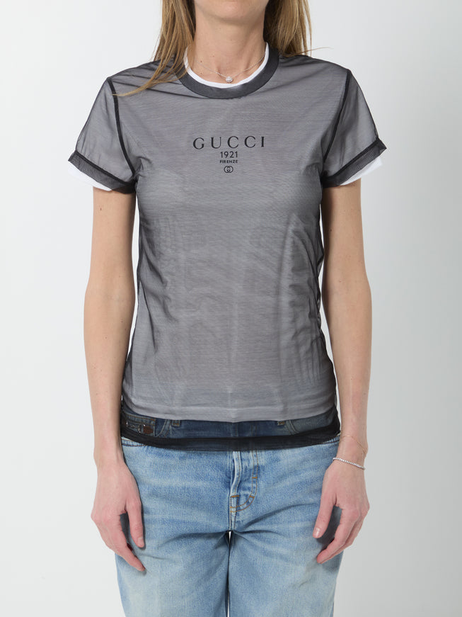 Gucci Double-layer Jersey T-shirt White