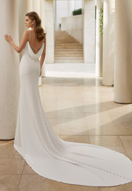 Rosa Clará Vaini Sheath Wedding Dress