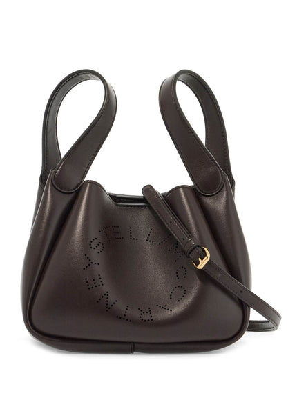 Stella McCartney Brown Logo Double Top Handle Crossbody Bag