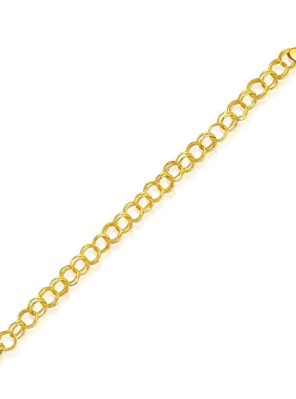 8.0 mm 14k Yellow Gold Lite Charm Bracelet - Ellie Belle