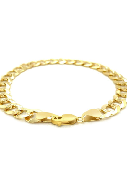 8.2mm 10k Yellow Gold Curb Bracelet - Ellie Belle